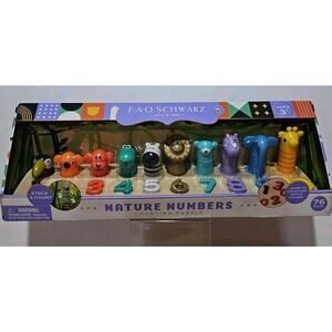 FAO Schwarz Wood Nature Numbers Counting Puzzle
